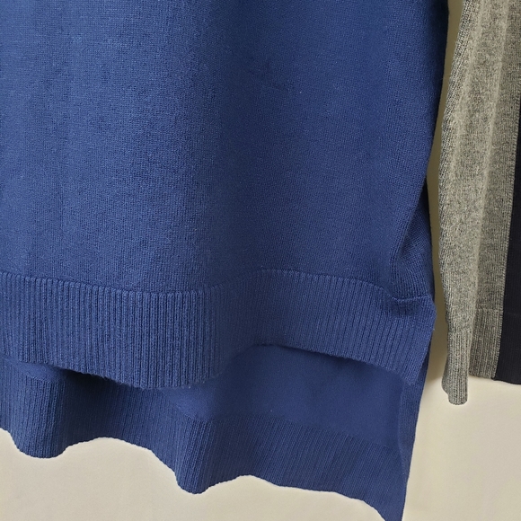 89th & Madison Blue Color Block Sweater A Line - Picture 4 of 8